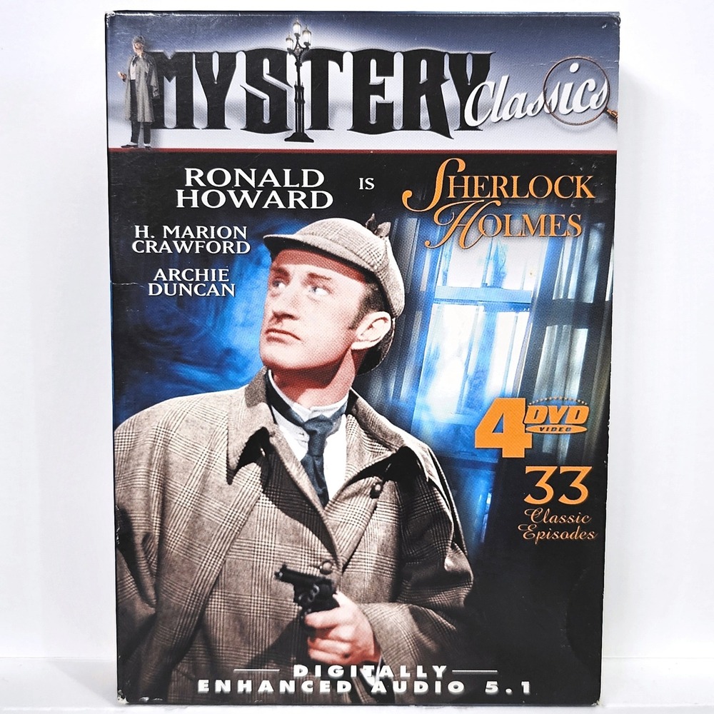 Sherlock Holmes Mystery Classics 4 DVD Set 33 Episodes Ronald‎ Howard TV Series